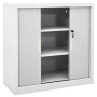 Armario con puerta corredera gris acero 90x40x90 cm de vidaXL, Taquillas y armarios de almacenamiento - Ref: Foro24-336430, P...
