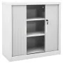 Wardrobe with sliding door steel gray 90x40x90 cm by vidaXL, Lockers and storage cabinets - Ref: Foro24-336430, Price: 245,58...