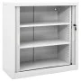 Wardrobe with sliding door steel gray 90x40x90 cm by vidaXL, Lockers and storage cabinets - Ref: Foro24-336430, Price: 245,58...