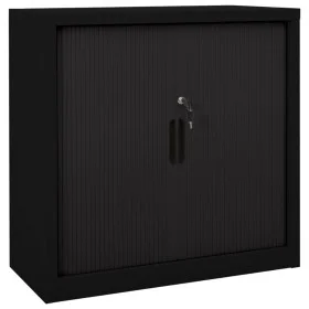 Armario de puerta corredera acero negro 90x40x90 cm de vidaXL, Taquillas y armarios de almacenamiento - Ref: Foro24-336431, P...