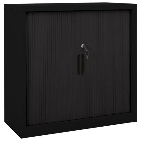 Armario de puerta corredera acero negro 90x40x90 cm de vidaXL, Taquillas y armarios de almacenamiento - Ref: Foro24-336431, P...