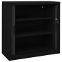 Armario de puerta corredera acero negro 90x40x90 cm de vidaXL, Taquillas y armarios de almacenamiento - Ref: Foro24-336431, P...