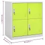 Armario taquilla de acero gris claro y verde 90x45x92,5 cm de vidaXL, Taquillas y armarios de almacenamiento - Ref: Foro24-33...