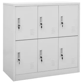 Armario taquilla de acero gris claro 90x45x92,5 cm de vidaXL, Taquillas y armarios de almacenamiento - Ref: Foro24-336436, Pr...