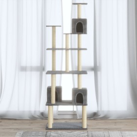 Rascador para gatos con postes de sisal gris claro 188 cm en Mobiliario para gatos | Comprar online en Foru.es