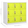 Armario taquilla de acero gris claro y verde 90x45x92,5 cm de vidaXL, Taquillas y armarios de almacenamiento - Ref: Foro24-33...