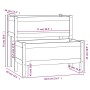 Jardinera madera maciza de pino blanco 84,5x84x75 cm de vidaXL, Maceteros y jardineras - Ref: Foro24-822258, Precio: 98,00 €,...
