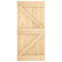 Puerta corredera con herrajes madera maciza de pino 100x210 cm de vidaXL, Puertas - Ref: Foro24-3203178, Precio: 244,04 €, De...