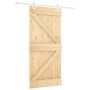 Puerta corredera con herrajes madera maciza de pino 90x210 cm de vidaXL, Puertas - Ref: Foro24-3203177, Precio: 201,68 €, Des...
