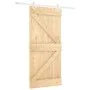 Puerta corredera con herrajes madera maciza de pino 90x210 cm de vidaXL, Puertas - Ref: Foro24-3203177, Precio: 201,92 €, Des...