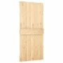 Schiebetür mit Beschlägen aus massivem Kiefernholz, 100 x 210 cm von vidaXL, Türen - Ref: Foro24-3203178, Preis: 249,68 €, Ra...