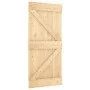 Puerta corredera con herrajes madera maciza de pino 90x210 cm de vidaXL, Puertas - Ref: Foro24-3203177, Precio: 201,92 €, Des...