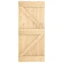 Puerta corredera con herrajes madera maciza de pino 90x210 cm de vidaXL, Puertas - Ref: Foro24-3203177, Precio: 201,92 €, Des...