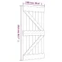 Schiebetür mit Beschlägen aus massivem Kiefernholz, 100 x 210 cm von vidaXL, Türen - Ref: Foro24-3203178, Preis: 249,68 €, Ra...