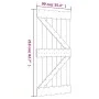 Puerta corredera con herrajes madera maciza de pino 90x210 cm de vidaXL, Puertas - Ref: Foro24-3203177, Precio: 201,92 €, Des...