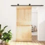 Puerta corredera con herrajes madera maciza de pino 90x210 cm de vidaXL, Puertas - Ref: Foro24-3203067, Precio: 192,44 €, Des...