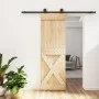 Puerta corredera con herrajes madera maciza de pino 70x210 cm de vidaXL, Puertas - Ref: Foro24-3203076, Precio: 175,35 €, Des...