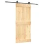 Puerta corredera con herrajes madera maciza de pino 90x210 cm de vidaXL, Puertas - Ref: Foro24-3203067, Precio: 192,44 €, Des...