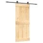 Puerta corredera con herrajes madera maciza de pino 85x210 cm de vidaXL, Puertas - Ref: Foro24-3203066, Precio: 172,46 €, Des...
