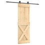 Puerta corredera con herrajes madera maciza de pino 70x210 cm de vidaXL, Puertas - Ref: Foro24-3203076, Precio: 168,58 €, Des...
