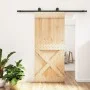 Schiebetür mit Beschlägen aus massivem Kiefernholz, 90 x 210 cm von vidaXL, Türen - Ref: Foro24-3203079, Preis: 209,29 €, Rab...