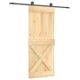 Puerta corredera con herrajes madera maciza de pino 85x210 cm de vidaXL, Puertas - Ref: Foro24-3203078, Precio: 196,75 €, Des...