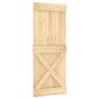 Puerta corredera con herrajes madera maciza de pino 85x210 cm de vidaXL, Puertas - Ref: Foro24-3203078, Precio: 192,17 €, Des...