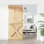 Schiebetür mit Beschlägen aus massivem Kiefernholz 85x210 cm von vidaXL, Türen - Ref: Foro24-3203193, Preis: 204,14 €, Rabatt: %