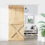 Puerta corredera con herrajes madera maciza de pino 90x210 cm de vidaXL, Puertas - Ref: Foro24-3203194, Precio: 220,90 €, Des...