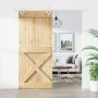Puerta corredera con herrajes madera maciza de pino 90x210 cm by vidaXL, Doors - Ref: Foro24-3203194, Price: 211,76 €, Discou...