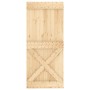 Puerta corredera con herrajes madera maciza de pino 90x210 cm de vidaXL, Puertas - Ref: Foro24-3203194, Precio: 220,90 €, Des...