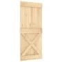 Puerta corredera con herrajes madera maciza de pino 90x210 cm by vidaXL, Doors - Ref: Foro24-3203194, Price: 211,76 €, Discou...