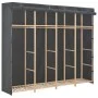 Armario de tela gris 200x40x170 cm de vidaXL, Armarios roperos - Ref: Foro24-248201, Precio: 183,59 €, Descuento: %