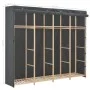 Armario de tela gris 200x40x170 cm de vidaXL, Armarios roperos - Ref: Foro24-248201, Precio: 183,59 €, Descuento: %