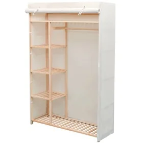 Fabric and pine wood wardrobe 110x40x170 cm by vidaXL, Wardrobes - Ref: Foro24-42976, Price: 117,50 €, Discount: %