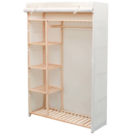 Armario de tela y madera de pino 110x40x170 cm de vidaXL, Armarios roperos - Ref: Foro24-42976, Precio: 109,98 €, Descuento: %