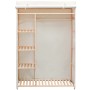 Armario de tela y madera de pino 110x40x170 cm de vidaXL, Armarios roperos - Ref: Foro24-42976, Precio: 109,98 €, Descuento: %