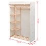 Armario de tela y madera de pino 110x40x170 cm de vidaXL, Armarios roperos - Ref: Foro24-42976, Precio: 109,98 €, Descuento: %
