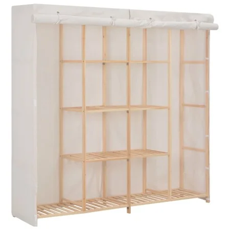 Armario de tela blanco 173x40x170 cm de vidaXL, Armarios roperos - Ref: Foro24-248198, Precio: 221,81 €, Descuento: %