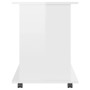 Armario ruedas madera contrachapada blanco brillante 60x45x60cm de vidaXL, Taquillas y armarios de almacenamiento - Ref: Foro...