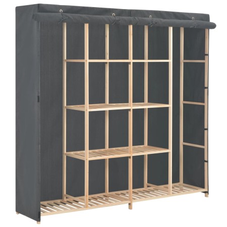Armario de tela gris 173x40x170 cm de vidaXL, Armarios roperos - Ref: Foro24-248199, Precio: 391,71 €, Descuento: %