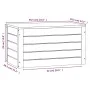 Caja de almacenaje madera maciza de pino 59,5x36,5x33 cm de vidaXL, Armarios y almacenamiento - Ref: Foro24-823614, Precio: 5...