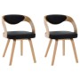 Sillas de comedor 2 uds madera curvada y cuero sintético negro de vidaXL, Sillas de comedor - Ref: Foro24-283105, Precio: 259...