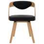 Sillas de comedor 2 uds madera curvada y cuero sintético negro de vidaXL, Sillas de comedor - Ref: Foro24-283105, Precio: 259...