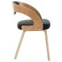 Sillas de comedor 2 uds madera curvada y cuero sintético negro de vidaXL, Sillas de comedor - Ref: Foro24-283105, Precio: 264...