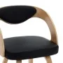 Sillas de comedor 2 uds madera curvada y cuero sintético negro de vidaXL, Sillas de comedor - Ref: Foro24-283105, Precio: 264...