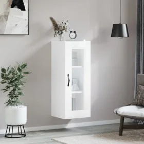 Armario de pared blanco brillante 34,5x34x90 cm de vidaXL, Aparadores - Ref: Foro24-835004, Precio: 57,18 €, Descuento: %