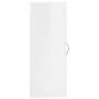Armario de pared blanco brillante 34,5x34x90 cm de vidaXL, Aparadores - Ref: Foro24-835004, Precio: 57,93 €, Descuento: %