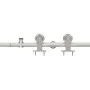 Schiebetürbeschlag-Set 183 cm silberfarbenes Stahl von vidaXL, Türen - Ref: Foro24-142825, Preis: 103,31 €, Rabatt: %