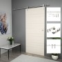 Kit de herrajes para puerta corredera 183 cm acero plateado de vidaXL, Puertas - Ref: Foro24-142826, Precio: 111,62 €, Descue...